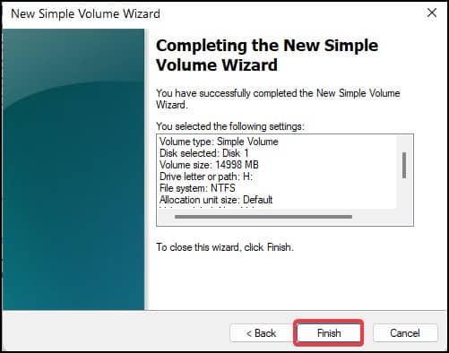finish partition