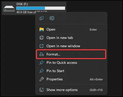 6 Ways to Fix Drive Is Not Accessible “Access denied” in Windows 11 26 format-drive-1