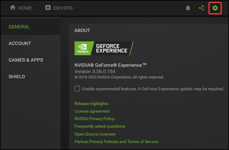 geforce setting