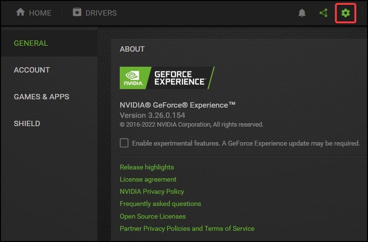 geforce setting