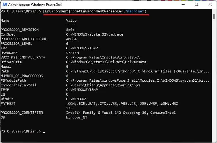 4 Ways How You Can Set Windows Environment Variables 27 get-system-environment-variables