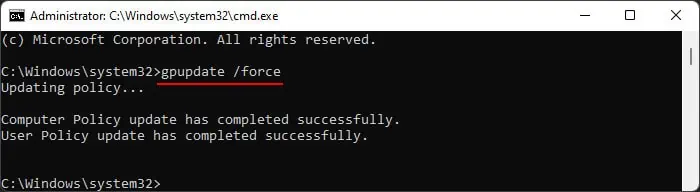 gpupdate-force