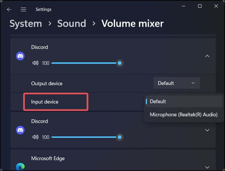 input device for specic apps