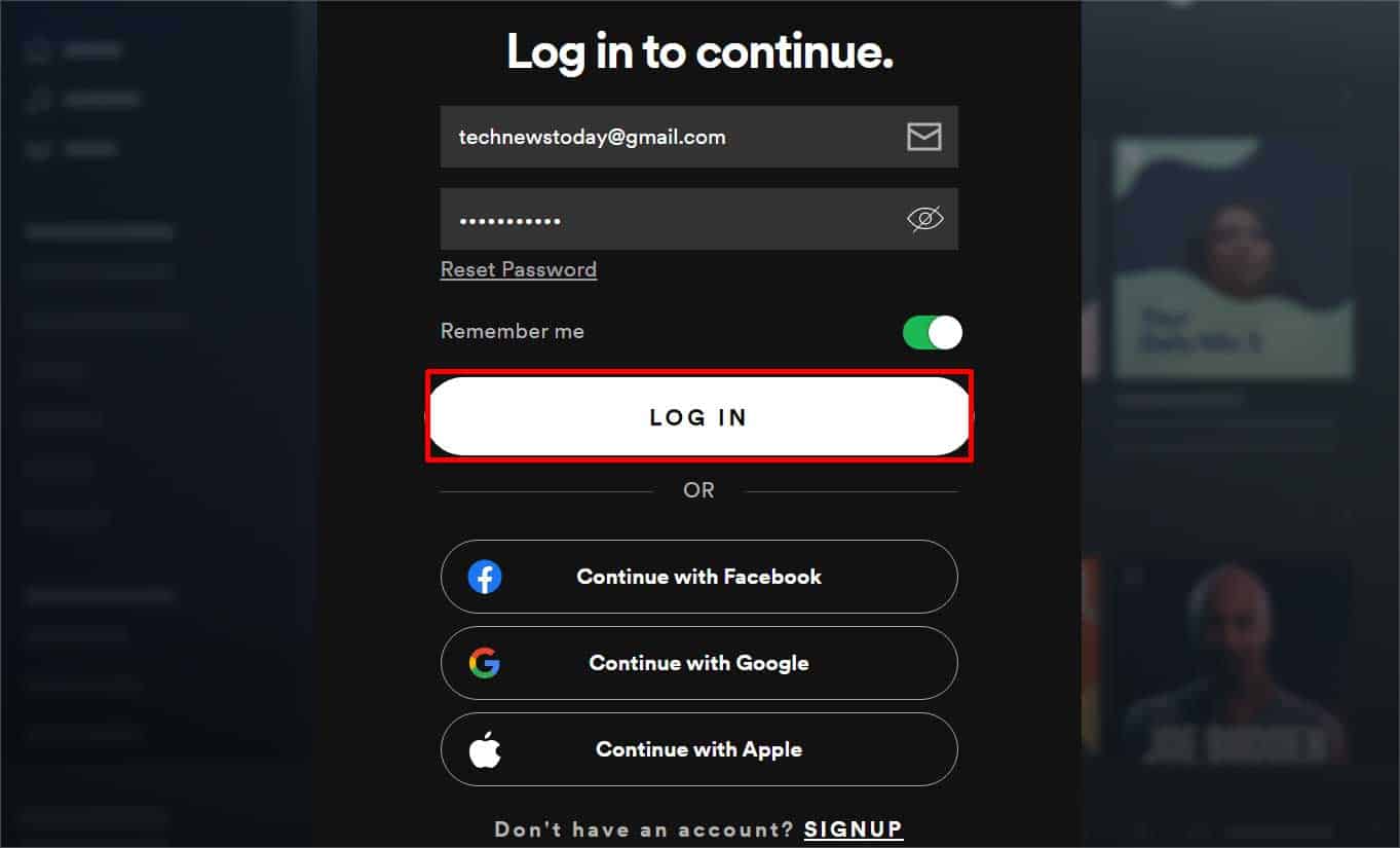 login-option-on-spotify-pc