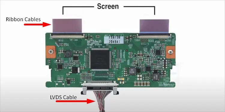 How to Fix Color Distortion on TV 36 lvds-cable-and-ribbon-cables-on-tcon-board