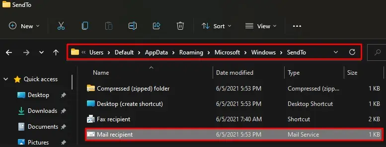 mail-recipient-on-default-folder