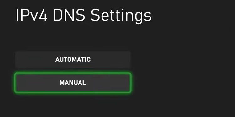 manual dns xbox