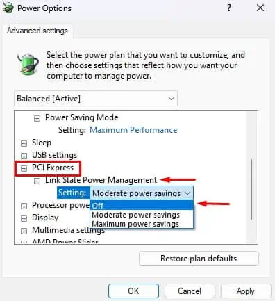 Fix: Windows Did Not Detect Any Networking Hardware 35 moderate-power-savings-1