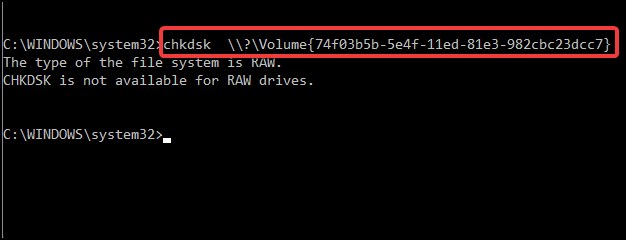 mountvol scan no letter volume