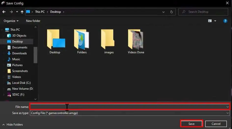 How to Map Keyboard to Controller? 16 name-save-config