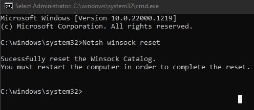 netsh winsock reset laptop keeps disconnecting