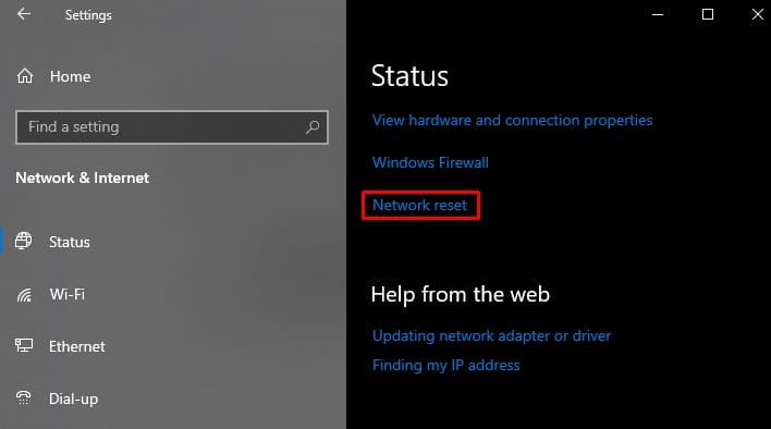 network reset