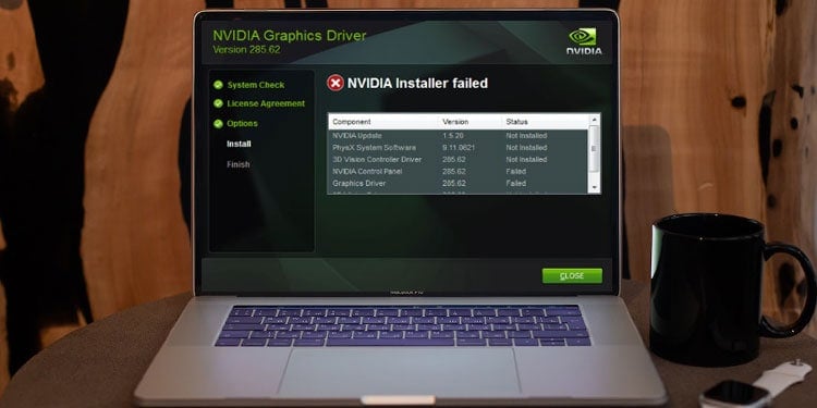 nvidia installer failed