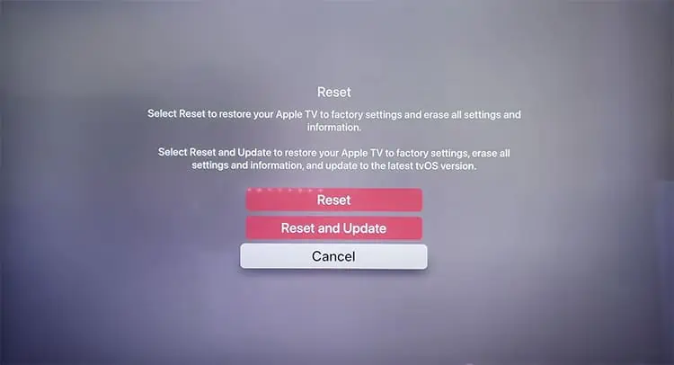 Apple TV Keeps Freezing? Here’s How to Fix It 37 on-either-Reset-or-Reset-and-Update