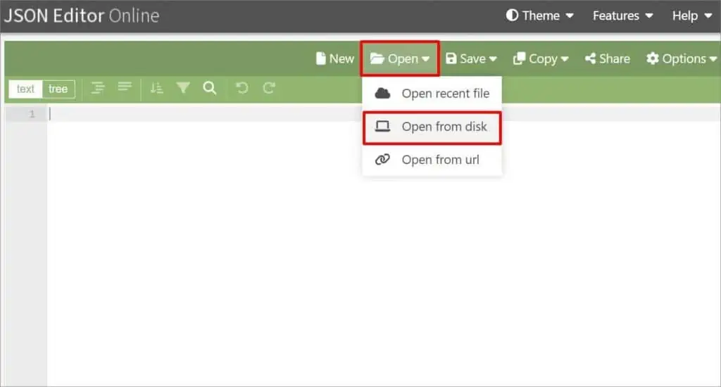 How to Open JSON File in 7 Possible Ways 38 open-from-disk-option-json-editor-online-1024x550