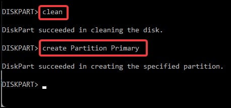 partition create cmd