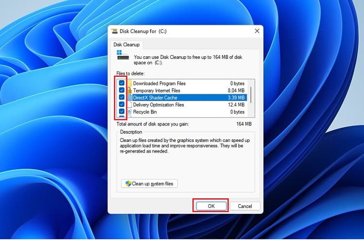 perform disk cleanup