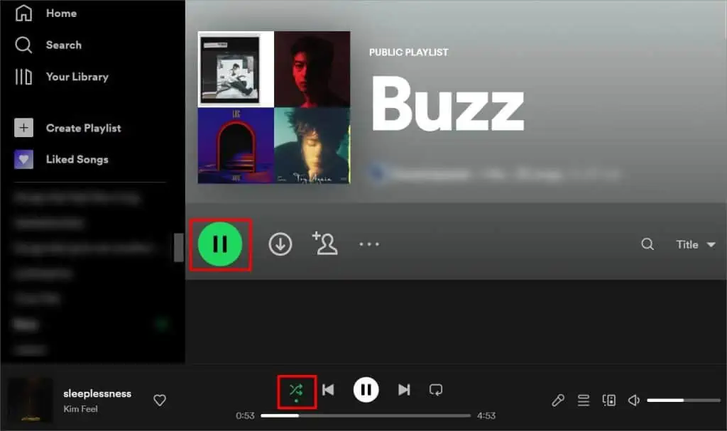 Spotify Shuffle Not Random? 5 Ways to Fix It 46 play-and-shuffle-the-playlist-on-spotify-1024x607