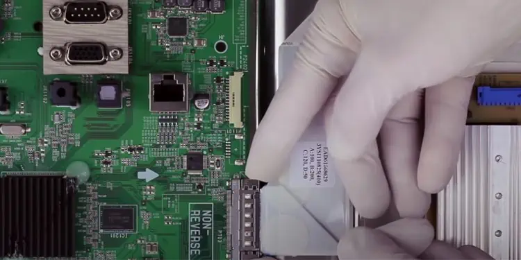 How to Fix Color Distortion on TV 38 plugging-lvds-cable-to-main-board