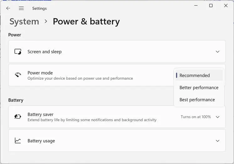 Why is My Laptop Fan Always on? Here's How to Fix It 38 power-mode-recommended
