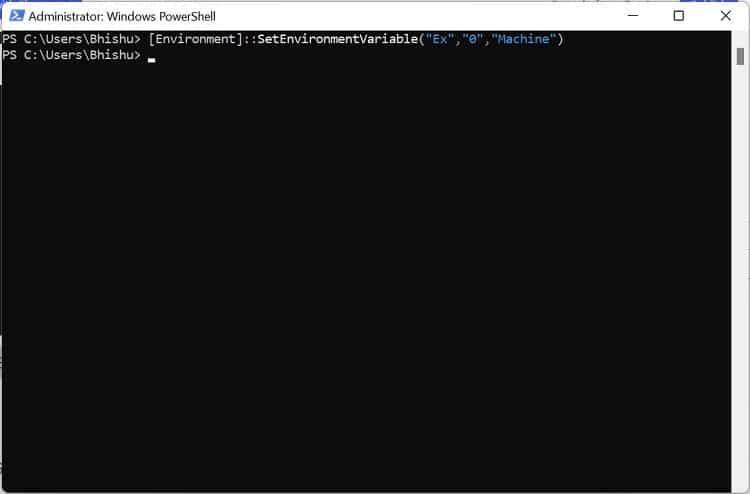 powershell add system variable