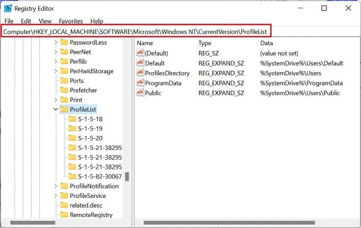 registry-editor-user-profile-path