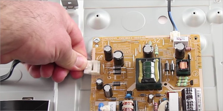 remove-cables-from-PSU-of-TV