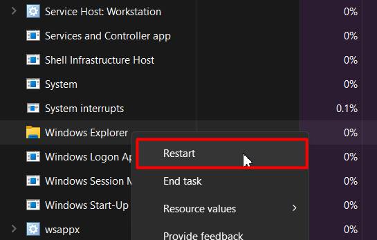 restart-windows-explorer