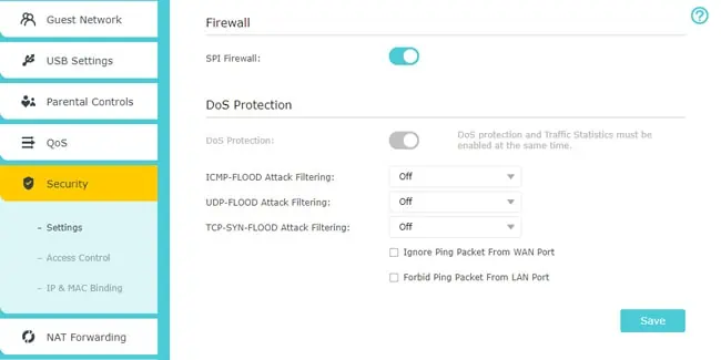 How to Set Up TP Link Router 41 router-spi-firewall-dos-protection