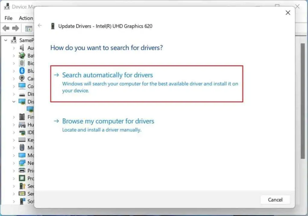 “Input Signal Out of Range” on Monitor? Try These 6 Fixes 34 search-for-display-drivers-1024x718
