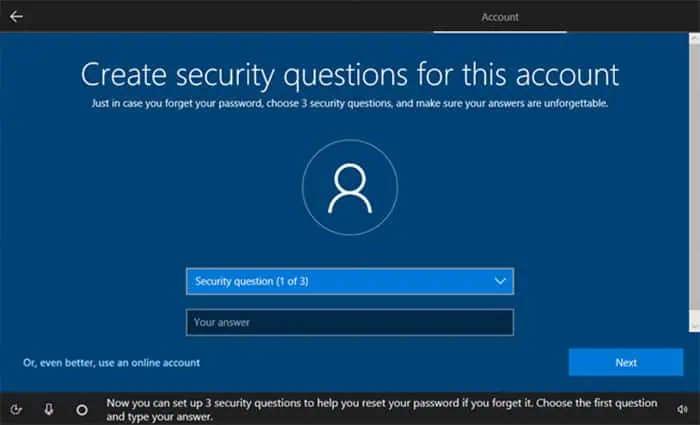 How to Clean Install/Reinstall Windows 10 31 security-question-windows-installation