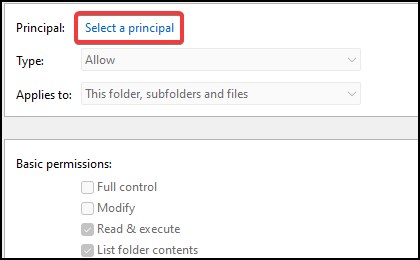 select prinicipal