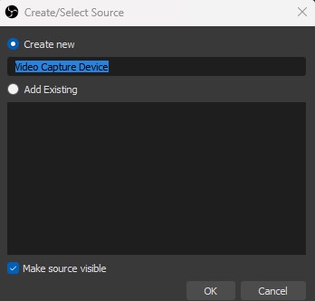 select source obs studio