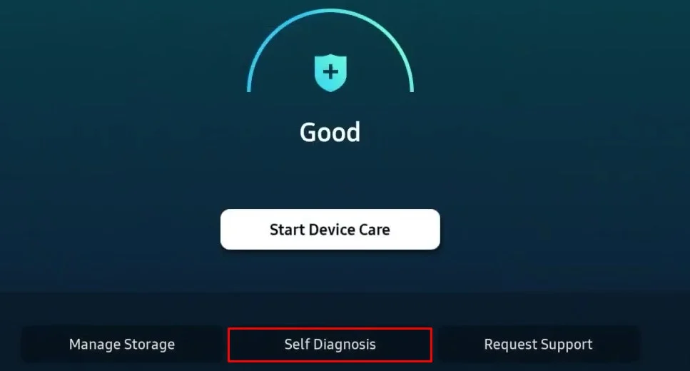 self-diagnosis on your tv