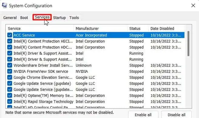 9 Ways to Fix if Laptop Won’t Shutdown on Windows 18 services-tab-min