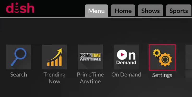 settings-on-dish-receiver