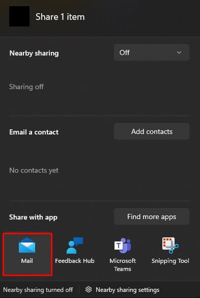share with mail