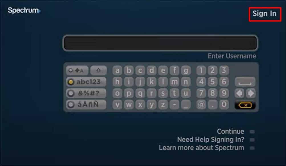 sign-in-speactrum-on-roku