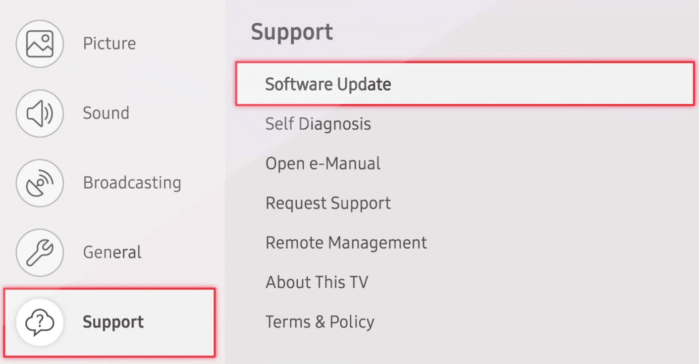 software update samsung tv