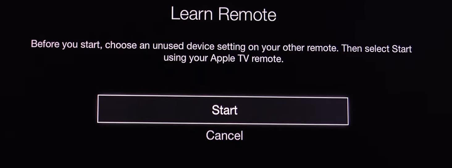 start-learn-remote-on-apple-tv