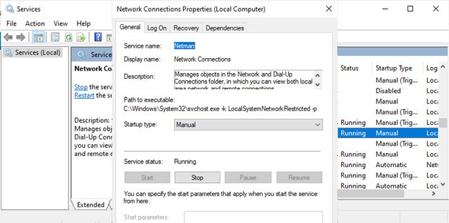 start-network-connections-service