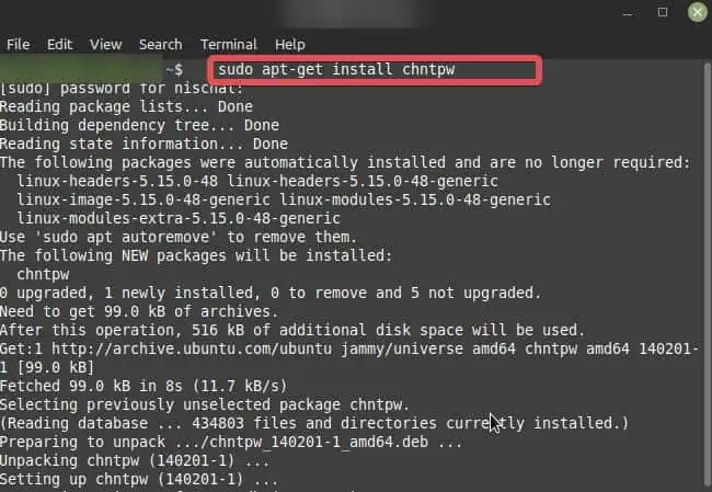 How To Install Software Without Admin Rights 29 sudo-apt-install-chntpw