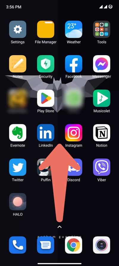 swipe-up-from-the-middle-to-open-the-app-drawer