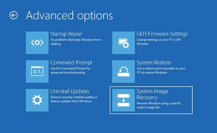 system image recovery