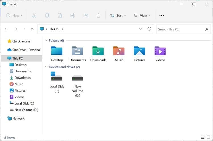 this pc in file explorer