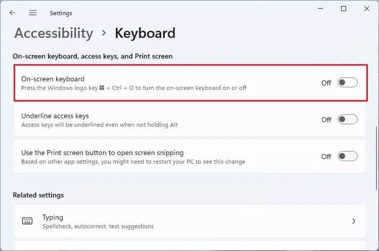 6 Ways on How You Can Screenshot on Dell Laptop 33 toggle-on-on-screen-keyboard