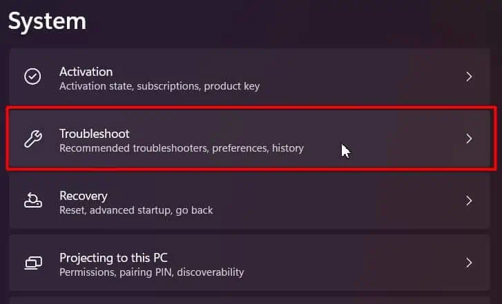 troubleshoot-from-settings