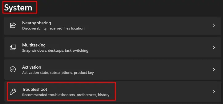 troubleshoot