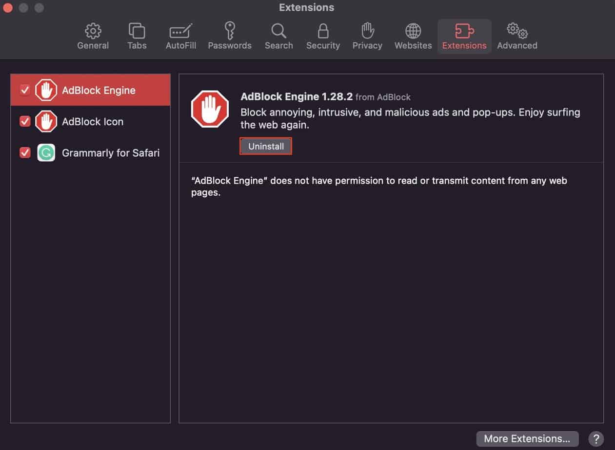 uninstall-extensions