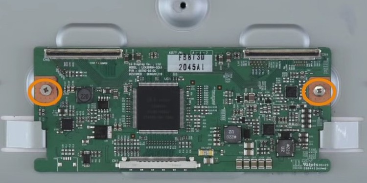 unscrew-tcon-board-from-chassis-of-tv